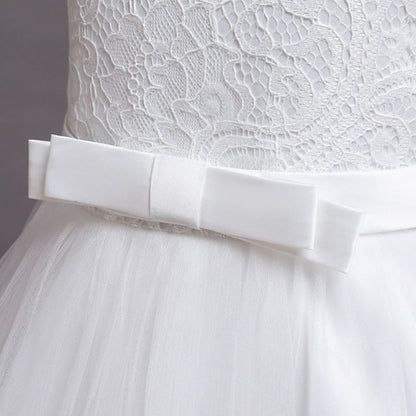 Floral Dress Little Line A Party Kids Plain Girls'