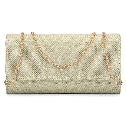 Elegant Purse Clutch Silver Glitter – Women's Evening