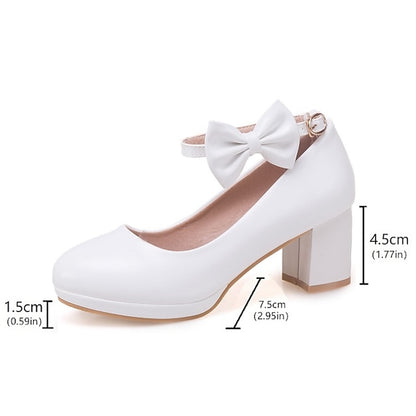 Weddings Shoes White Mary Jane for Girls' Bow - Perfect