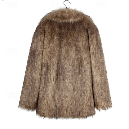 Women's Faux Furs Comfortable Warm Coat Fur