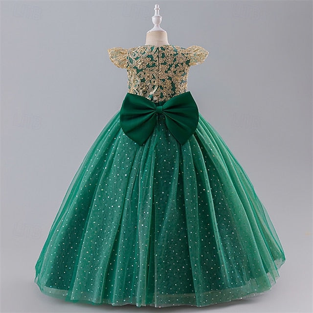 Flower Dress Color Party Kids Girls' Block Girl