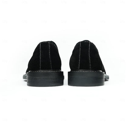 Genuine Leather Cowhide - Shoes Suede Men's Oxford