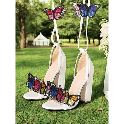 Sandals Butterfly Black Embellished – Women for Heel High