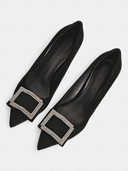 Pointed – Champagne Women's Heels Toe Elegant Buckle