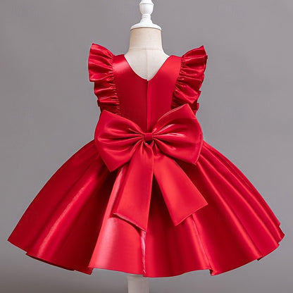 Sleeveless Dress Girls' Wedding Toddler Party Floral