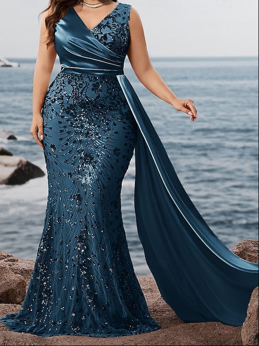 Gown / Mermaid Sparkle Trumpet Evening Formal Dress Wear Long