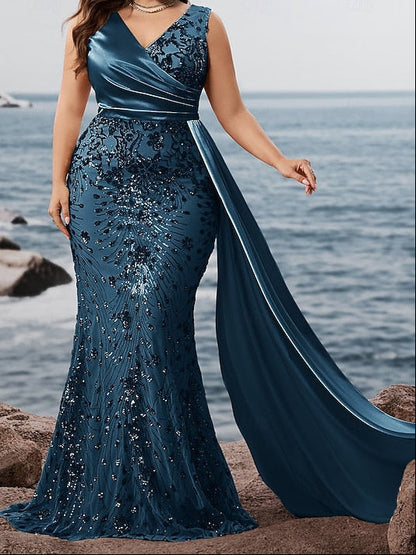 Gown / Mermaid Sparkle Trumpet Evening Formal Dress Wear Long