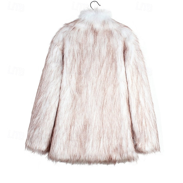 Faux Women's Warm Coat Fur Comfortable Furs