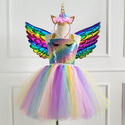 Unicorn Dress Vacation Girls' Movie Cosplay New