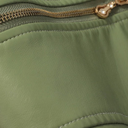 Women's Zipper Comfortable Leather Faux Jacket Pocket