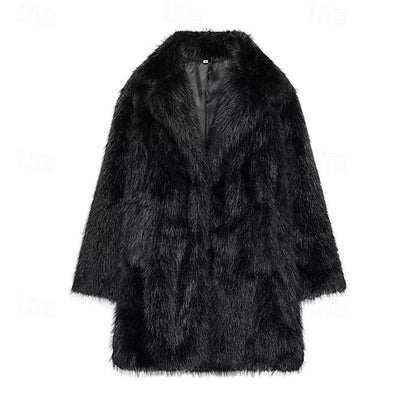 Faux Furs Fur Pocket Comfortable Warm Women's Coat