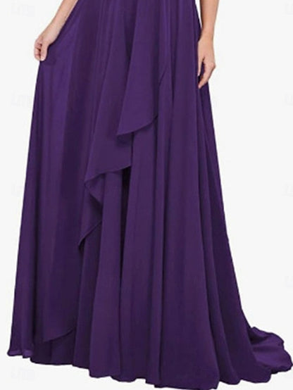 the Off Mother Elegant Shoulder A-Line Dress Simple of Bride