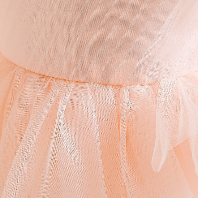 Formal Party Dress Girls' Kids Sleeveless Color Solid