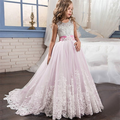 Wedding Girls' Flower Sleeveless Kids Girl Dress