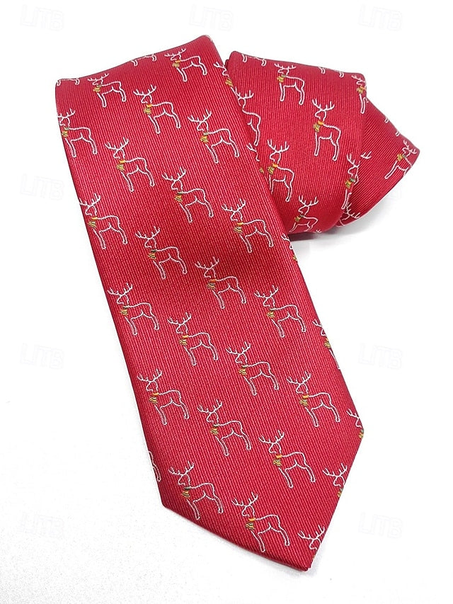 Christmas Men's Necktie Santa with