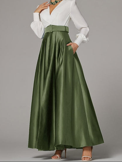 Gown Evening Guest Wedding Floor A-Line Split High Dress Formal