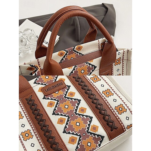 – Ethnic Bag Vintage-Inspired Women's Tote Print Boho
