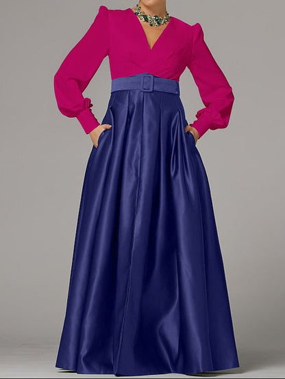 Gown Evening Guest Wedding Floor A-Line Split High Dress Formal