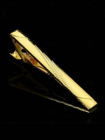for Design with Men Clip Black Gold Tie – Sleek Elegant Inlay