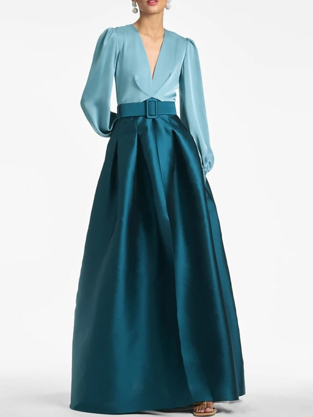 Dress Floor Split Gown A-Line Formal Guest Evening High Wedding