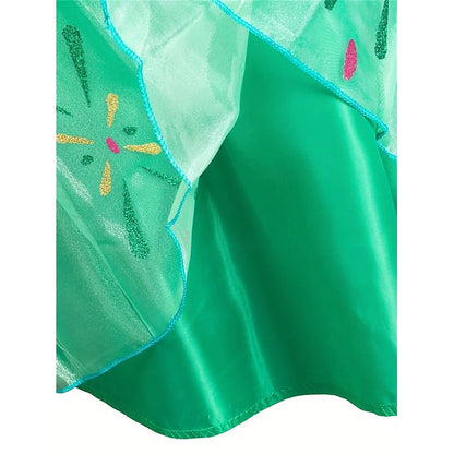 Frozen Princess Party Girl Flower Anna Fairytale Theme Dress