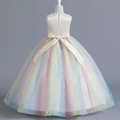 Dress Girl Girls' Kids Sleeveless Floral Party Flower