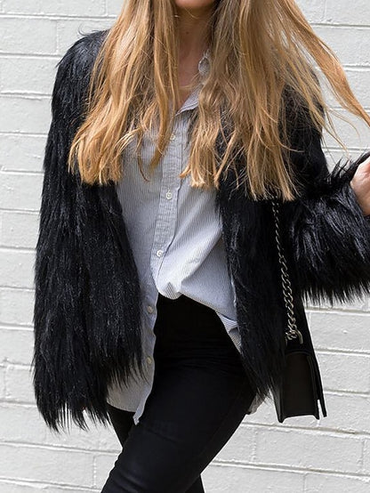 Furs Fur Comfortable Leathers Women's Coat Faux Warm