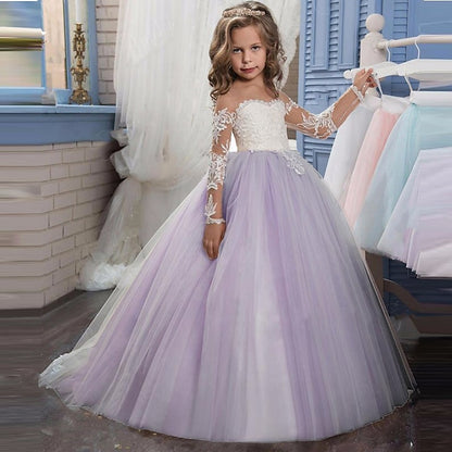 First Girls' Princess Communion Flower Dress Girl