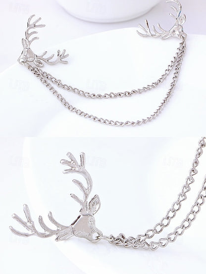 Collar Alloy Reindeer Men's Christmas – Elegant Pins
