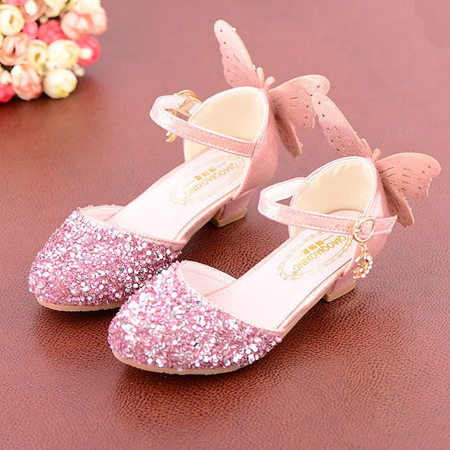 Shoes Girls' Sparkly Princess – Butterfly Glitter Pink