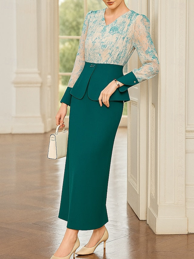 Formal Bride Mother of Sets Elegant Two Dress Piece the