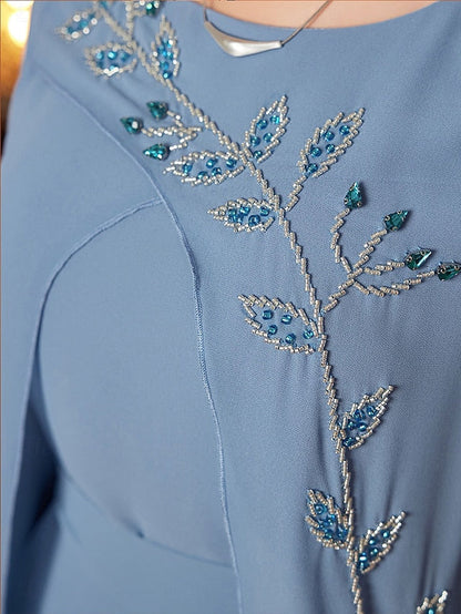 Length A-Line Floor Elegant Bride of the Dress Mother Neck V