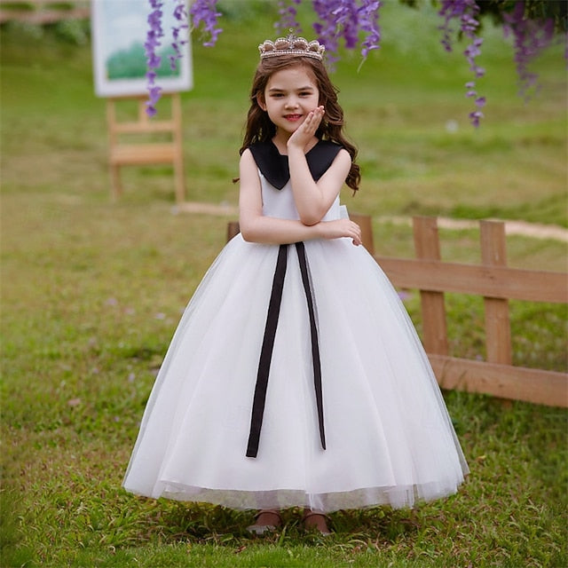 Party Girls' Color Block Kids Sleeveless Performance Dress