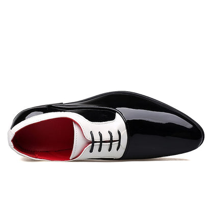 Shoes Red Oxford and White Faux Leather Patent Men's –