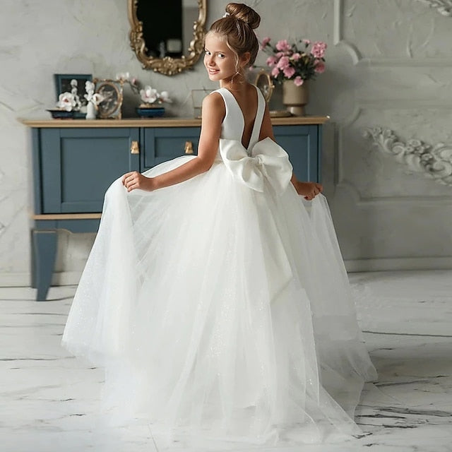 Solid Dress Sleeveless Kids Performance Girls' Colored