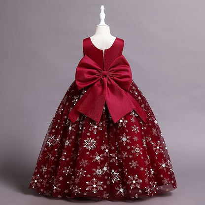 Wedding Little Dress Girls' Kids Flower A Party Line