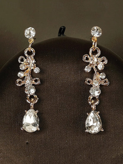 Set and Necklace Crown Tiara Diamond Sparkling Gold-Plated –