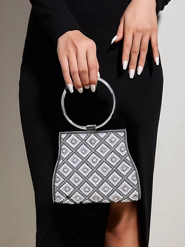 Women's Evening Rhinestone – Clutch Embellished Bag