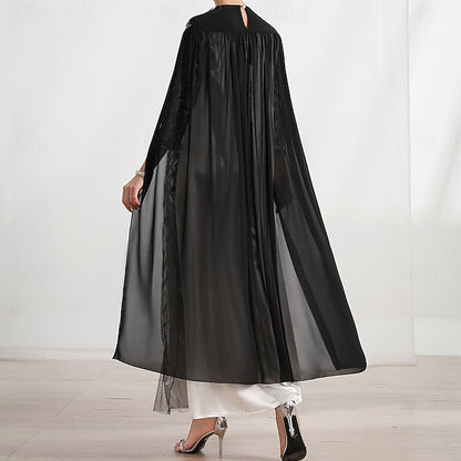 Bride Mother Neck Crew A-Line of Cape Elegant the Dress