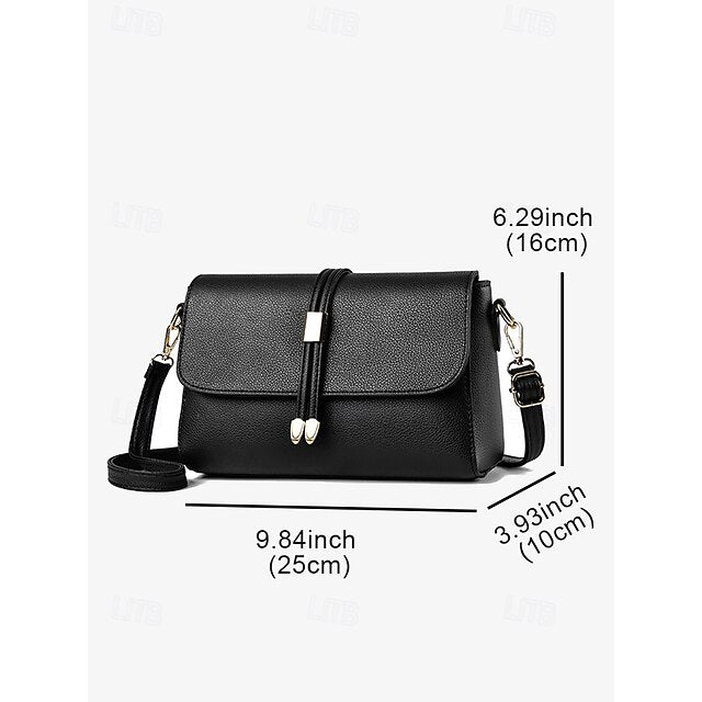 Burgundy Bags in Crossbody Leather Black Women's Faux and