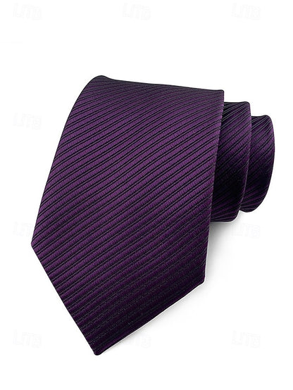 striped satin tie Men's