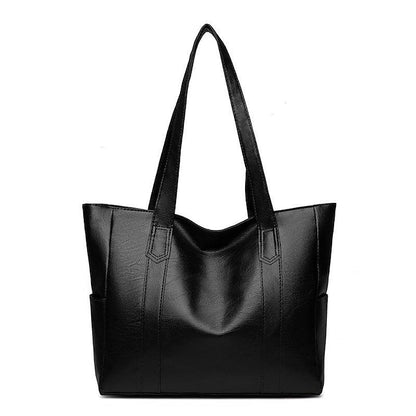 Bag Black – Leather Large Faux Women's Tote Stylish