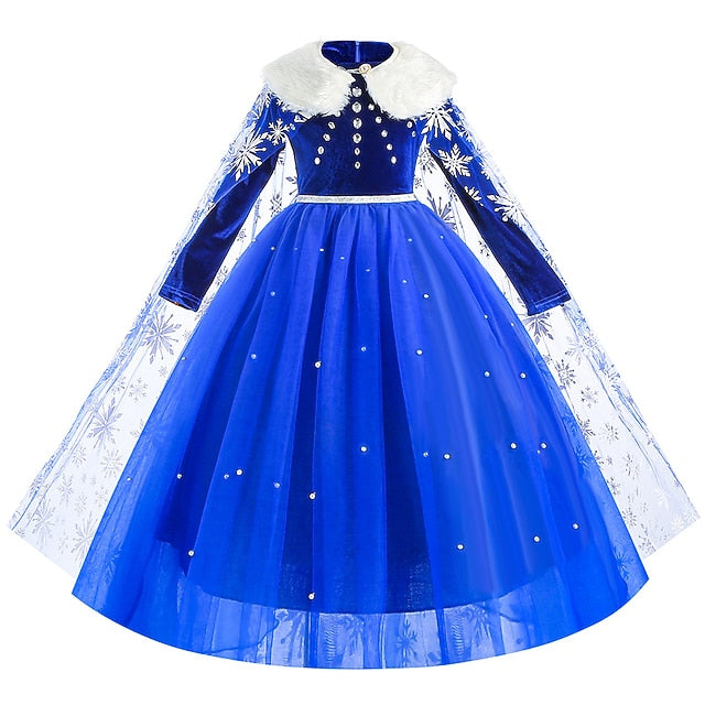 Dress Girl Flower Princess Party Frozen Theme Fairytale Elsa