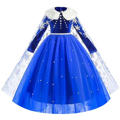 Dress Girl Flower Princess Party Frozen Theme Fairytale Elsa