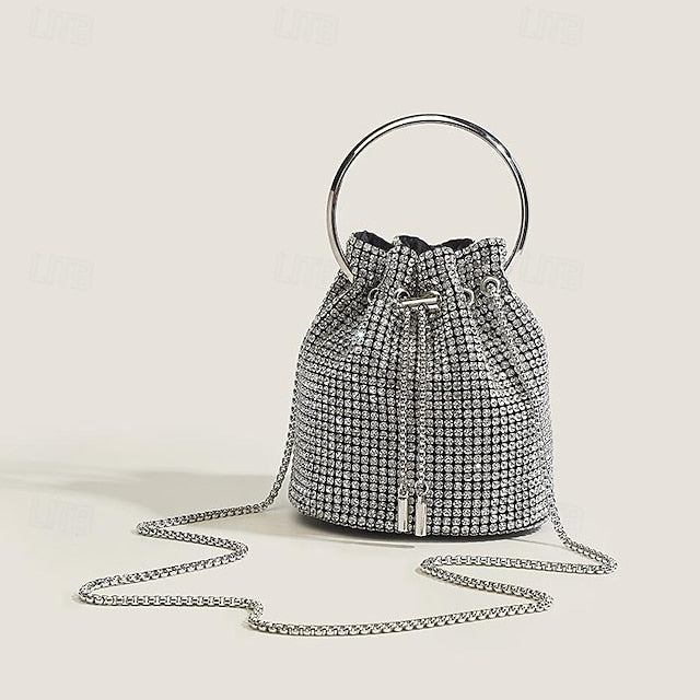 Women's PU Bag Chain Clutch Evening Wedding Leather Party