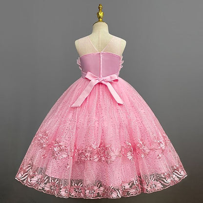 Kids Girl Solid Colored Dress Girls' Flower