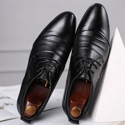 Elegant for - White Lace-Up Men's Formal Shoes