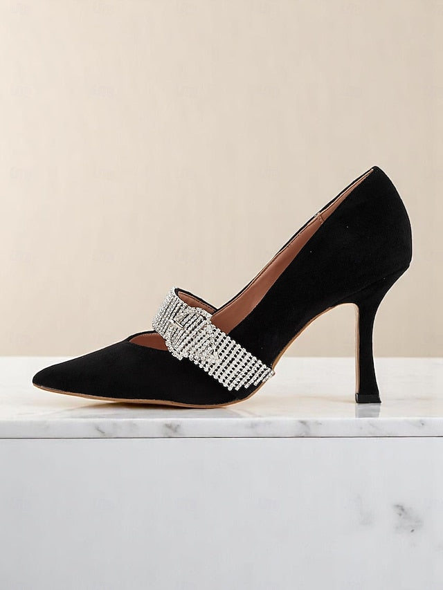 Slingback Pumps with Rhinestone-Embellished Women's