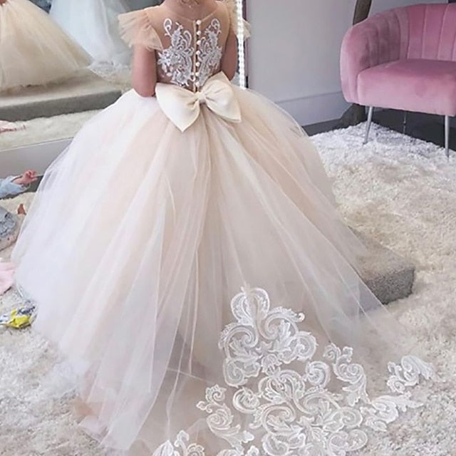 Girls' Dress First Party Girl Communion Flower