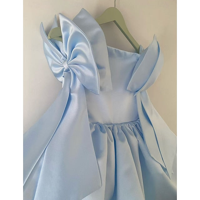 Girls' Kids Dress Girl Flower Solid Color Party